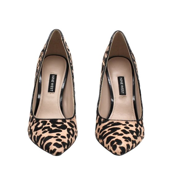 Nine West Womens Tatiana 5 Calf Hair Dress Heels Brown - Picture 3 of 9